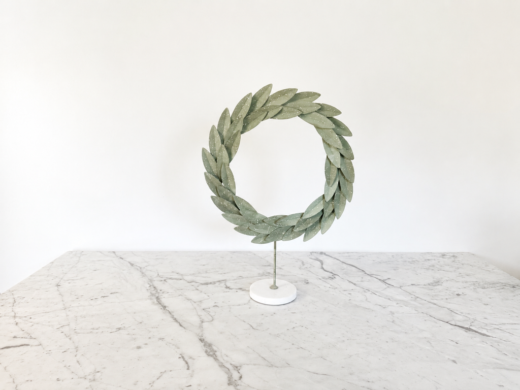 Wreath on stand