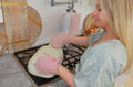 Heritage Ticking Mini Oven Gloves Set of Two