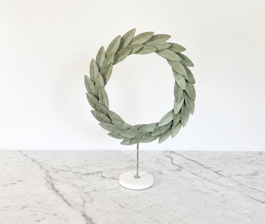 Wreath on stand